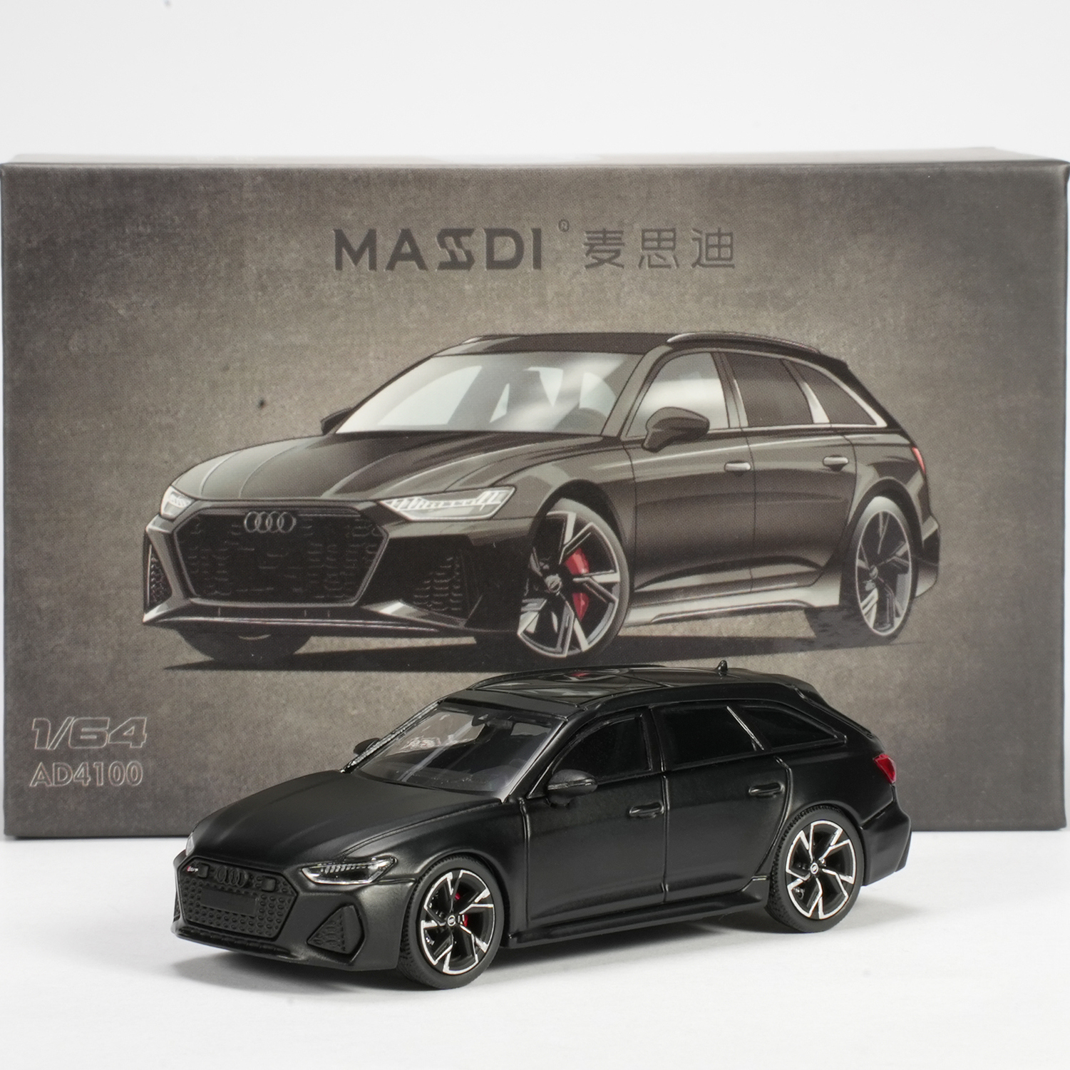 麦思迪1/64奥迪RS 6 Avant仿真合金汽车模型静态成品收藏摆件
