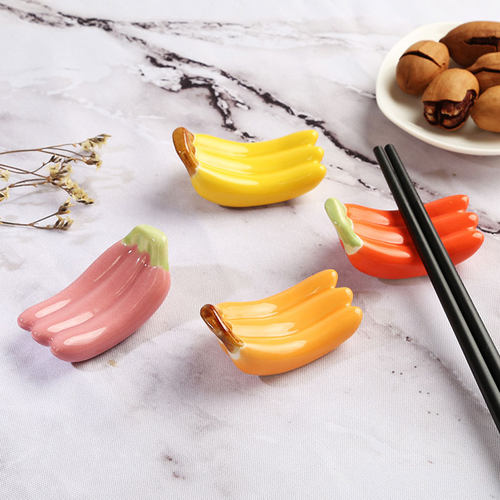 创意简约香蕉陶瓷日式筷子架