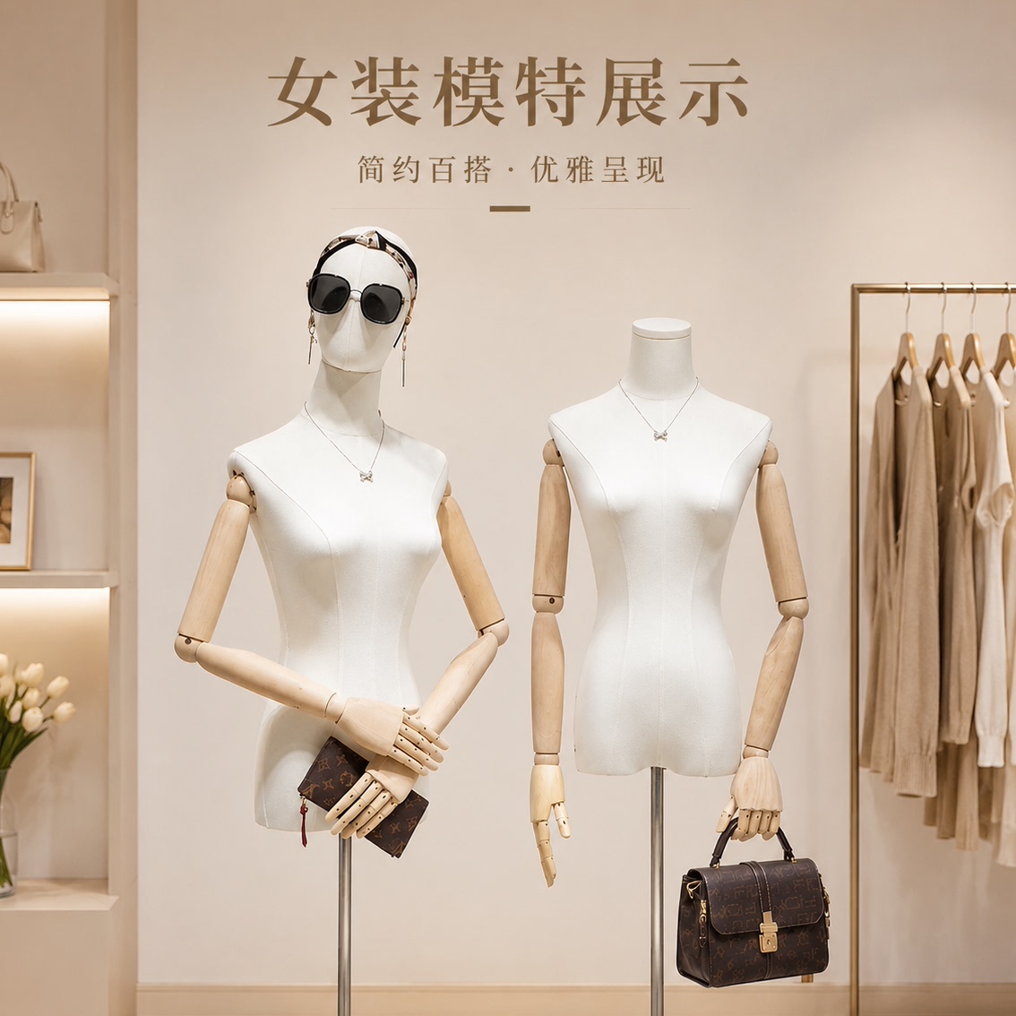 加厚模特展示架女装婚纱人偶全身服装店橱窗道具韩版半身人体模特