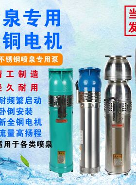 QSPF不锈钢潜水喷泉泵水浸式全铜电机清水潜水泵小区景观涌泉泵