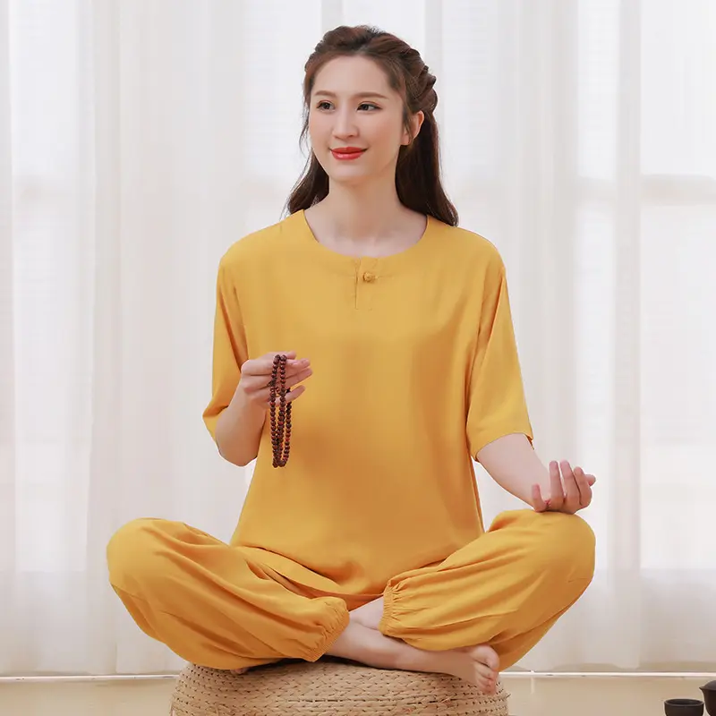 佛系男女居士服中唐装禅意茶服