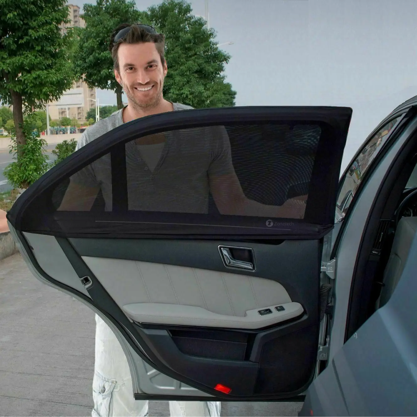 汽车遮阳帘防晒隔热车窗防蚊