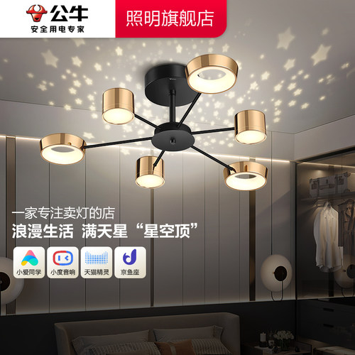 公牛护眼吊灯现代简约客厅灯