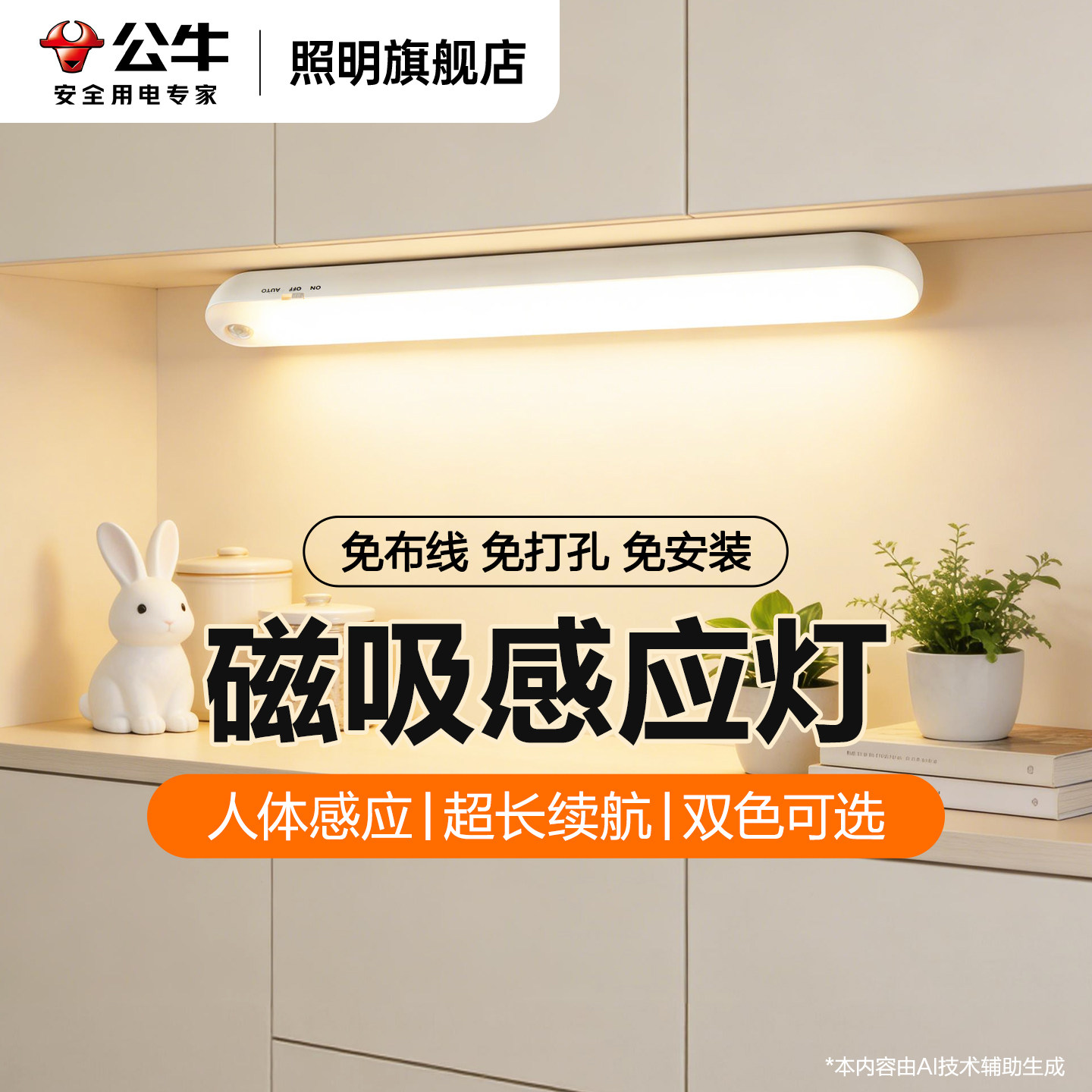 入户鞋柜玄关感应灯磁吸免布线图片