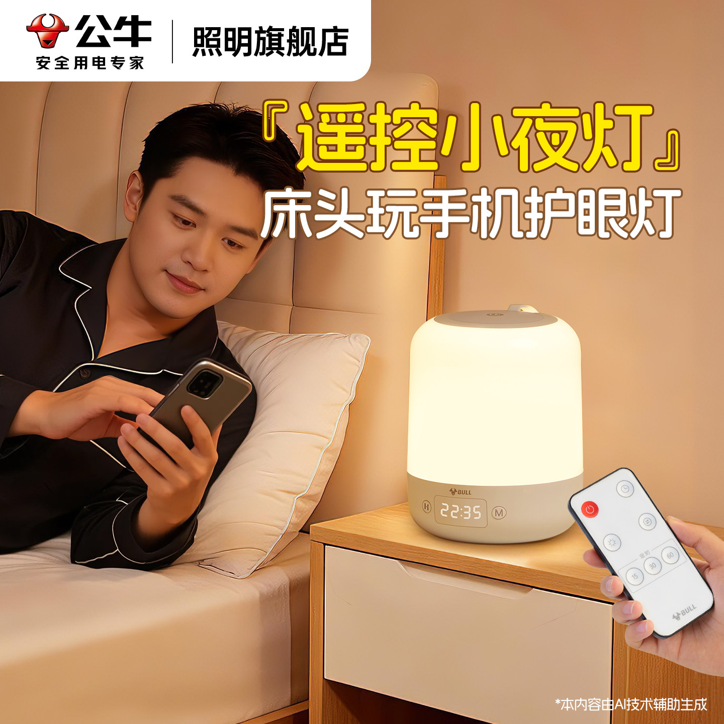 【定时小夜灯】床头玩手机护眼灯图片
