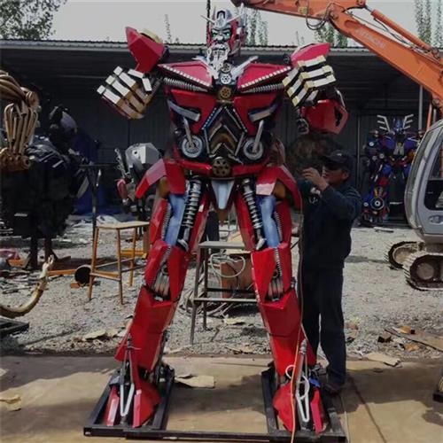 铁艺大黄蜂展览模型门面引流机器人变形金刚雕塑摆件可发光说话