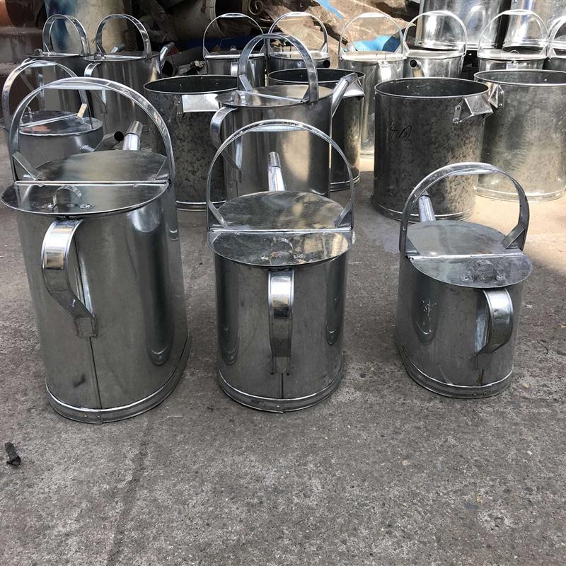 纯手工制作5L 12L 20L白铁皮加油桶长嘴油壶备用装油桶带盖