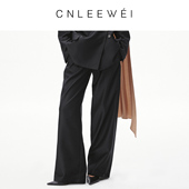 CNLEEWEI26早春新款 高级松弛感通勤可拆卸双腰带廓形西裤