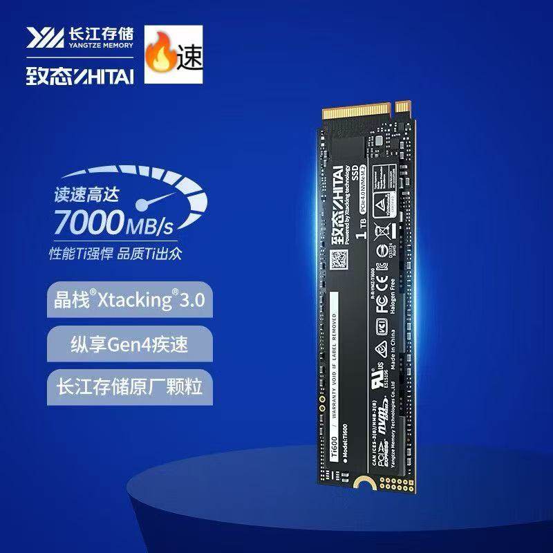致态长江存储Ti600系列1TB SSD固态硬盘NVMe M.2接口