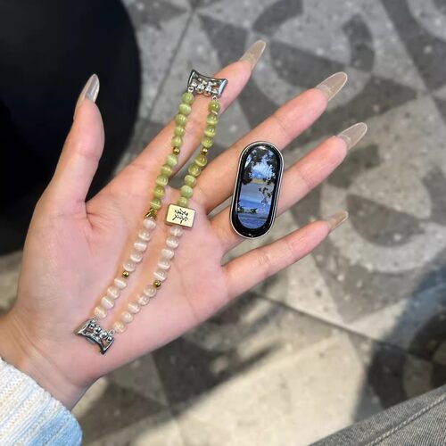 纳财猫眼石麻将串珠手链表带
