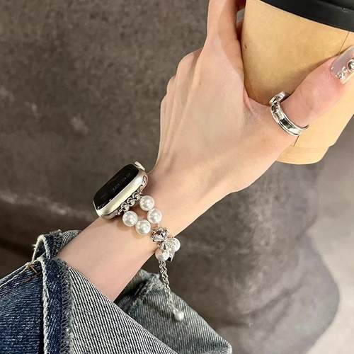 轻奢风珍珠复古表带applewatch