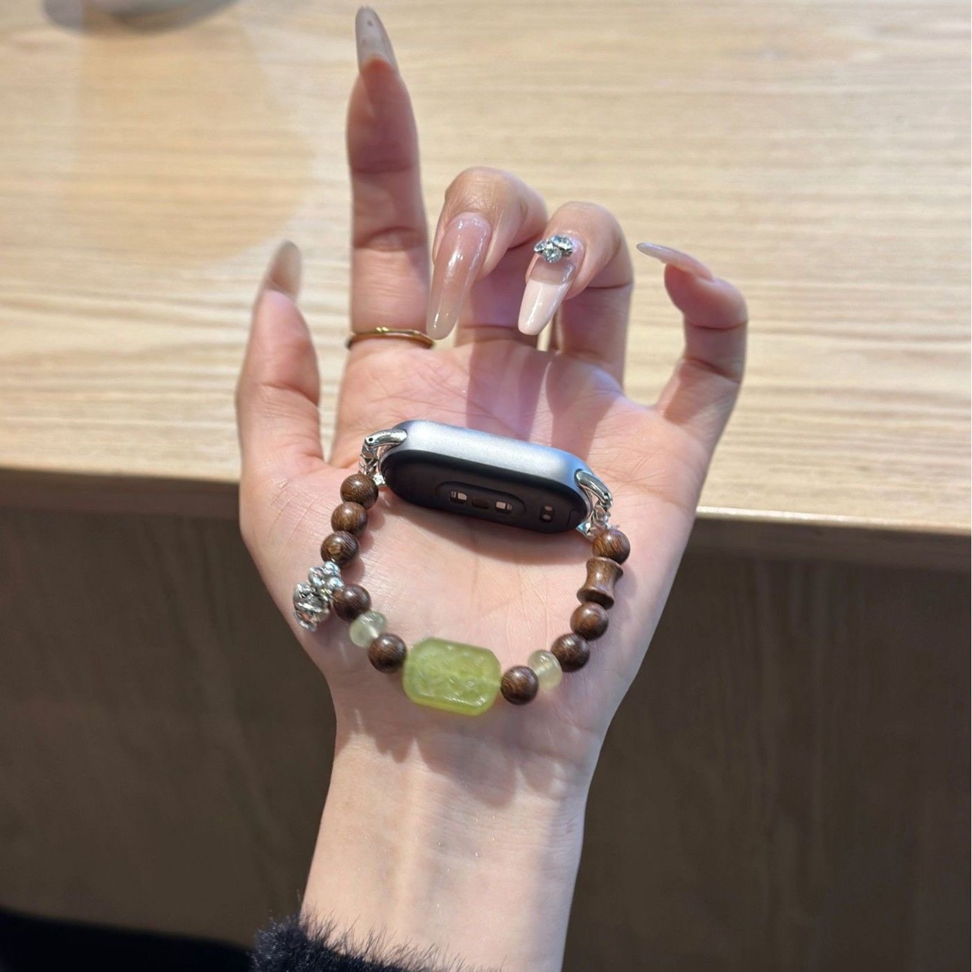 适用小米手环10表带花牌扎基拉姆新中式弹力串珠表链红米watch4/5