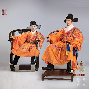 控弦司卿子赋童装汉服明制仿妆花纱飞鱼服贴里儿童锦衣卫周岁定制