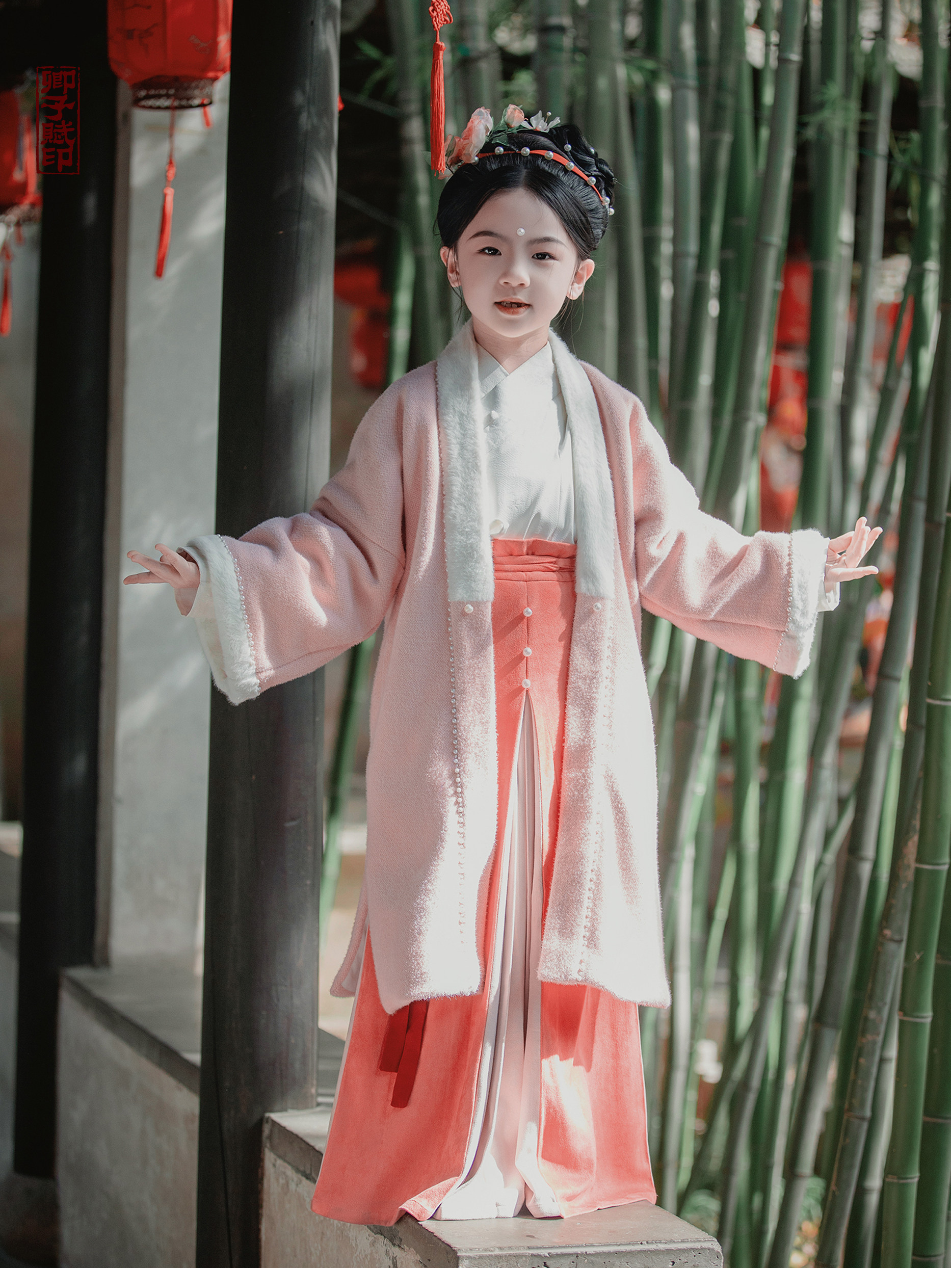 卿子赋原创女童汉服宋制褙子三间裙儿童拜年服套装秋冬厚款,童装/婴儿装/亲子装,汉服,淘宝优惠券,粉丝福利购,淘宝优惠卷