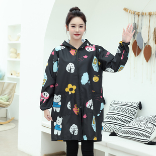 外套秋冬 工作服上衣防水长袖 围裙家用厨房做饭防油罩衣女新款 薄款