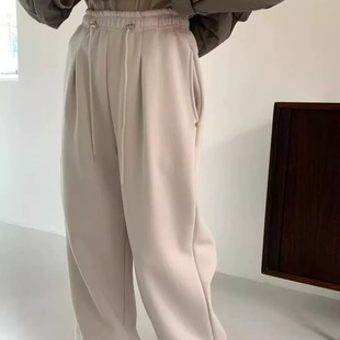 egg慵懒风休闲减龄收脚松紧腰薄绒卫裤 韩货定制 25冬季