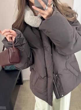 low classic舒适又轻又暖大口袋中长款羽绒服25冬季新款韩货定制