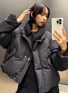 low classic立领轻型可拆卸毛领短款羽绒服25冬季新款韩货定制