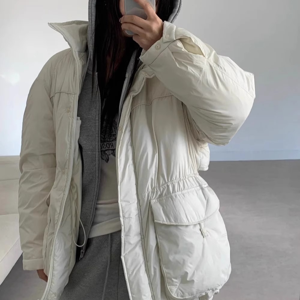 love you so much休闲双口袋立领保暖羽绒服25冬季新款韩货定制