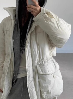 love you so much休闲双口袋立领保暖羽绒服25冬季新款韩货定制