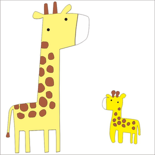 幼儿园环创装 饰教室走廊区角森林卡通动物长颈鹿超大墙贴不织布