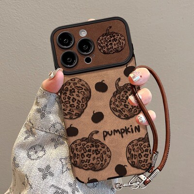 适用苹果17promax手机壳iPhone17高级感小众16Pro挂绳小香风女15plus秋冬小羊皮质14新款13硅胶外壳保护套东