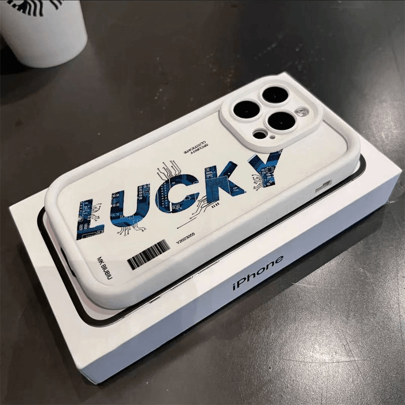 新款科技感英文硅胶手机壳