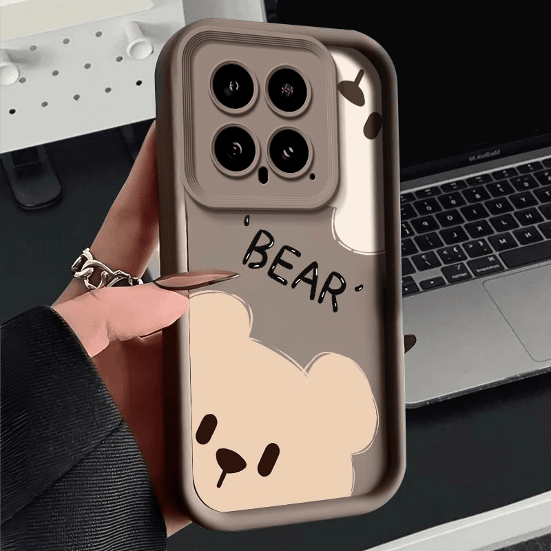 【可爱探头小熊】镜头全包手机壳