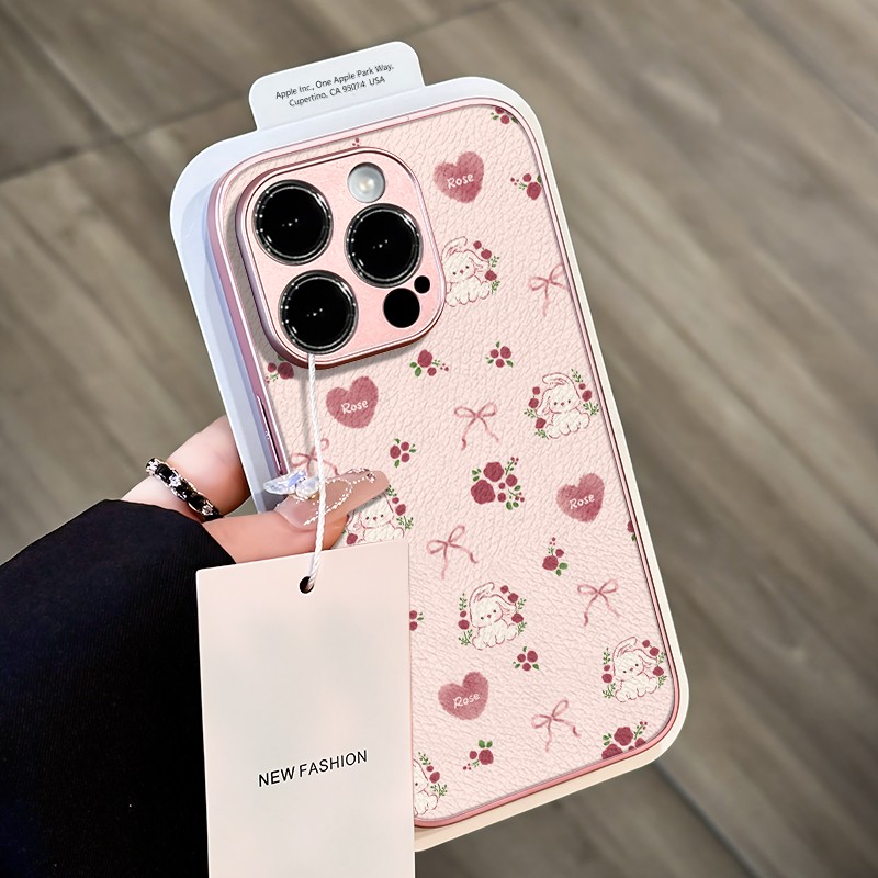 适用苹果15手机壳新款iPhone15promax新款小羊皮14plus小众高级感13pro粉色全包镜头保护套12pm秋冬pro硬壳lv