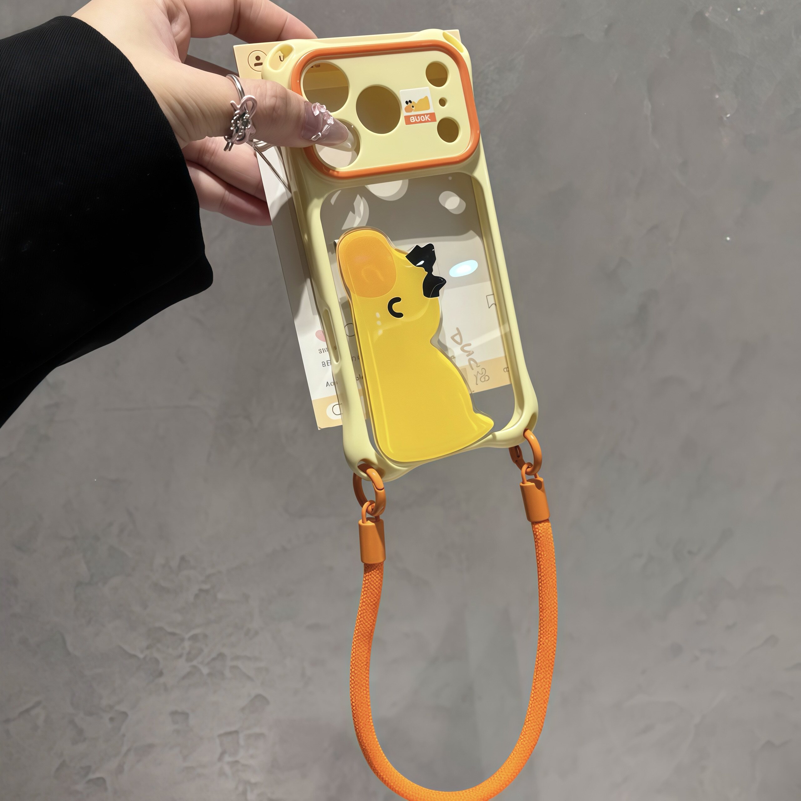 适用苹果17手机壳iphone17promax新款女16pro带支架挂绳15透明四角防摔14可爱小众高级感13全包防摔保护壳燕图片