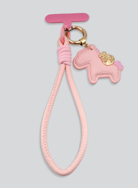 【高品质】浅樱粉手机壳挂绳斜挎新款手腕编织短绳防丢橙色便携女高档垫片双扣绳适用苹果华为手机壳挂绳东