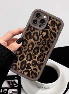 适用苹果17新款手机壳iPhone17Promax豹纹秋冬小羊皮16pro全包镜头保护套15plus液态硅胶14pm防摔13软壳零
