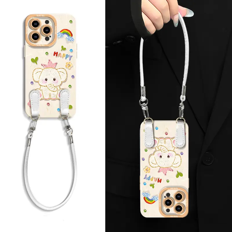【超高颜值女神手机壳】自带挂绳