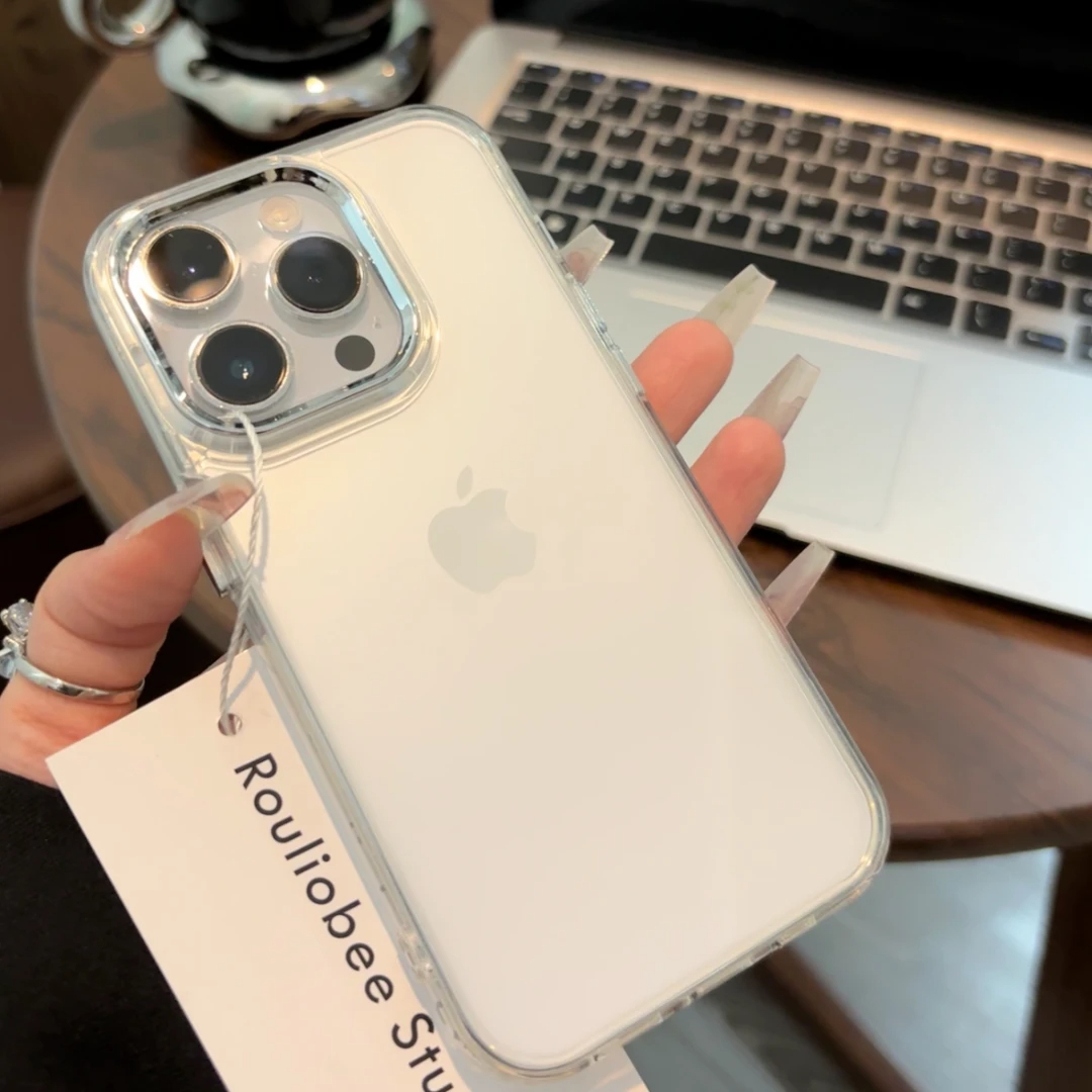 适用苹果16promax透明手机壳女新款iPhone16高级感小众15pro硅胶软壳14plus简约小众13好看12防摔保护套零