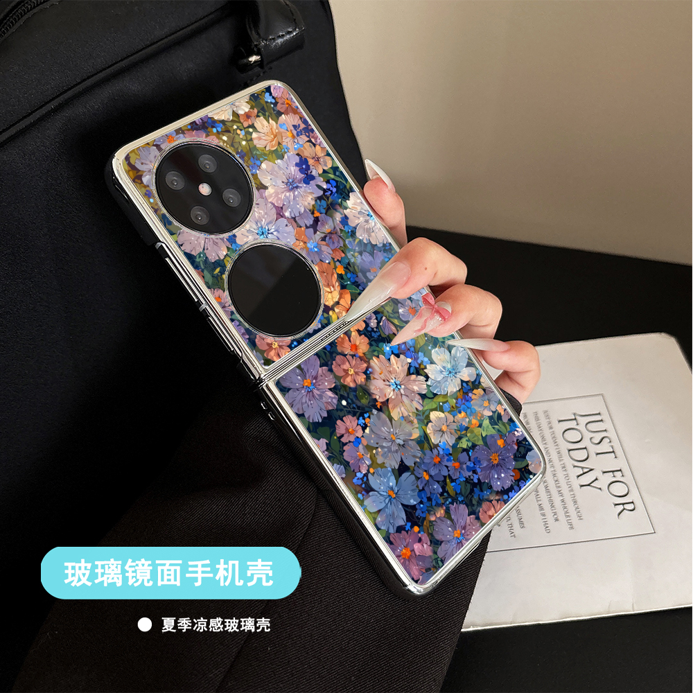 适用华为pocket2折叠手机壳女新款华为P50Pockets高级感小众华为P50Pocket超好看华为PocketS外硬壳保护套零