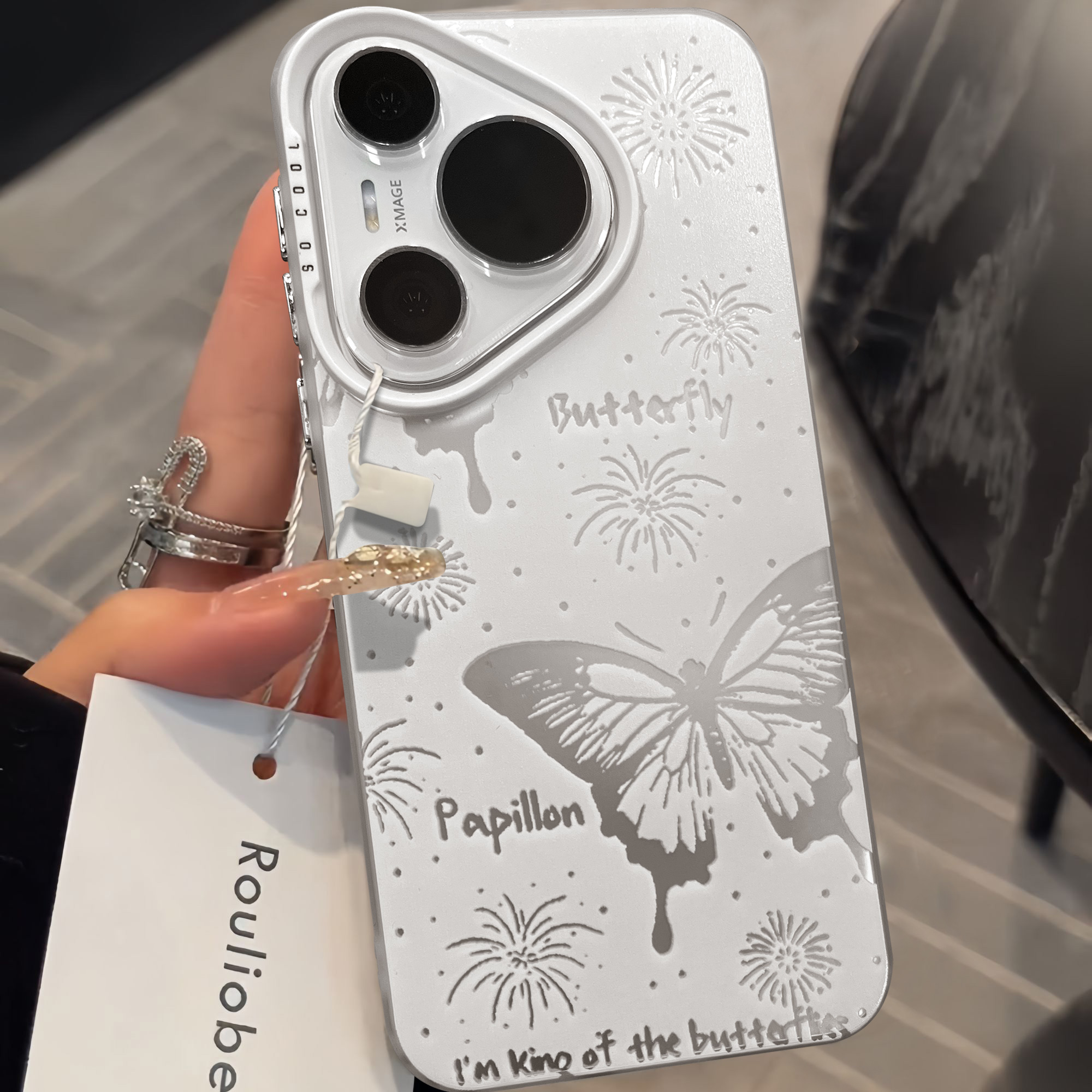 【新款仙女不会撞壳蝴蝶手机壳】