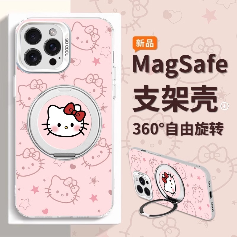 适用苹果16promax手机壳女新款iPhone16高级感15plus好看14pro可爱不撞款13pm旋转支架12磁吸11防摔保护套JJ