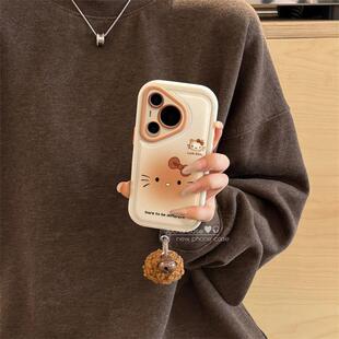 适用华为pura80pro手机壳pura70高级感小众女mate80新款70/60巨好看2026手链独特好看皮质凯蒂猫外壳保护套央