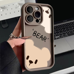 适用于苹果16PROMAX手机壳全包镜头新款 iPhone15plus卡通可爱硅胶防摔14高级感13软壳12小众创意11女保护套T