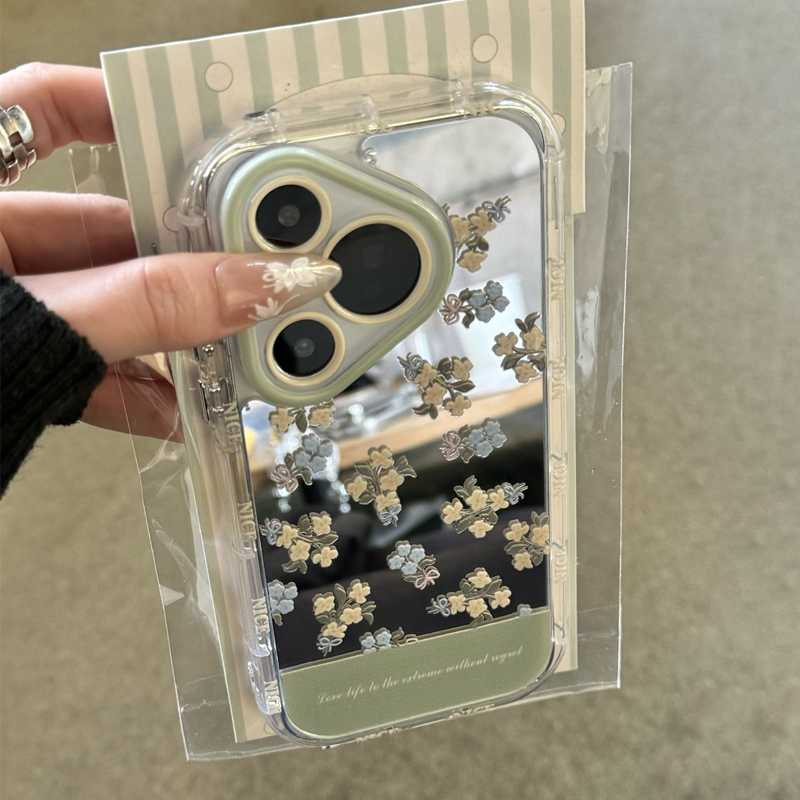 【散发清新的碎花图】镜面防摔壳