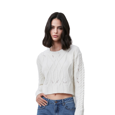 PRIMECORE粗棒针绞花毛衣