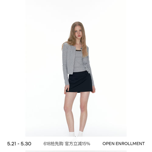 openenrollment波点背心开衫