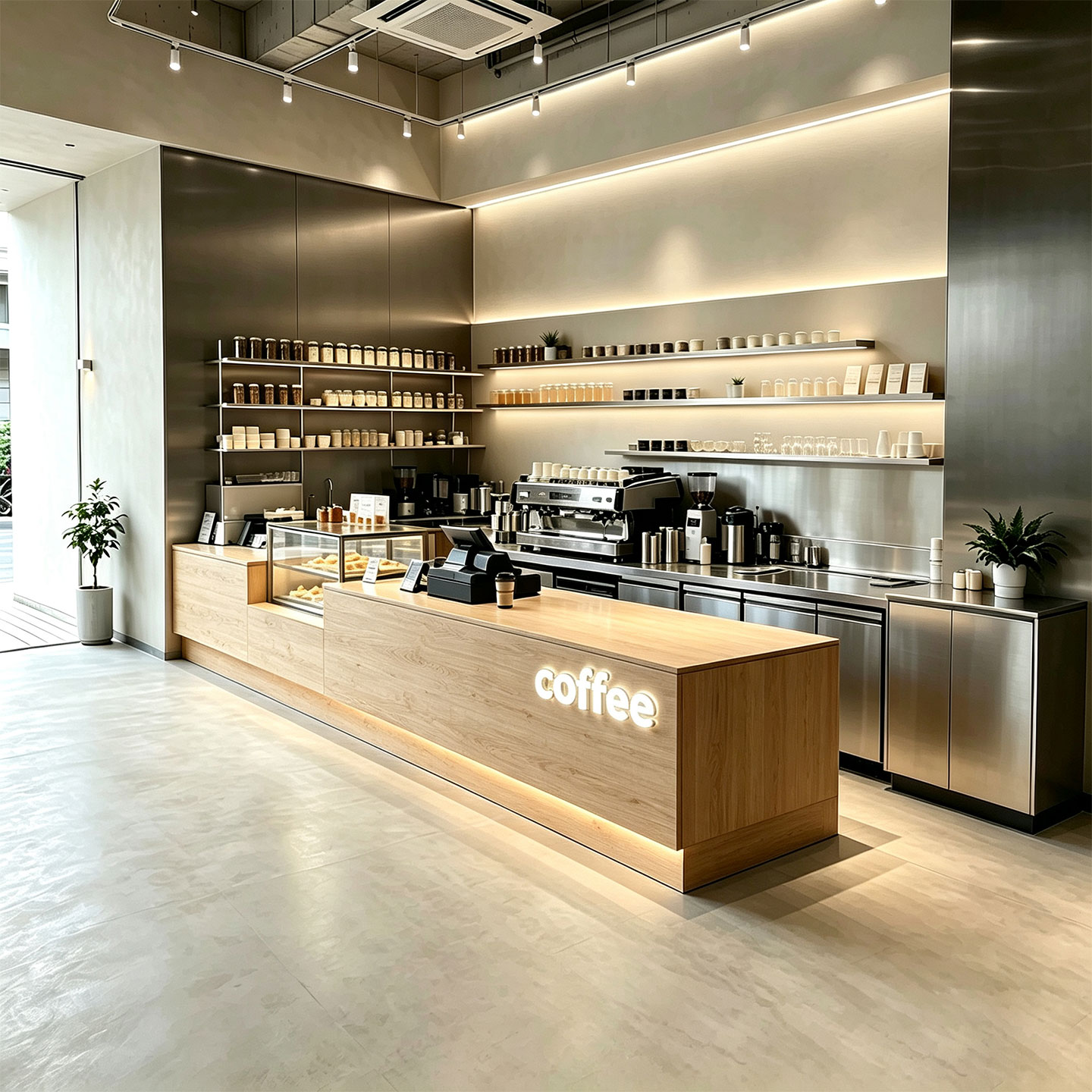 咖啡店吧台收银台奶茶酒吧餐饮店前台接待桌健身房前台