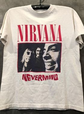 2025夏季新款纯棉乐队科特inage美式复古摇滚短袖男女T恤棉