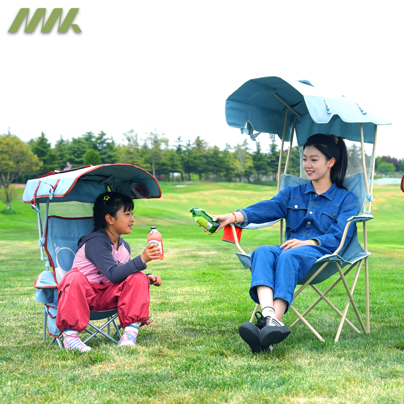 MK儿童遮阳折叠椅便携卡通靠背扶手椅子写生凳子露营椅子