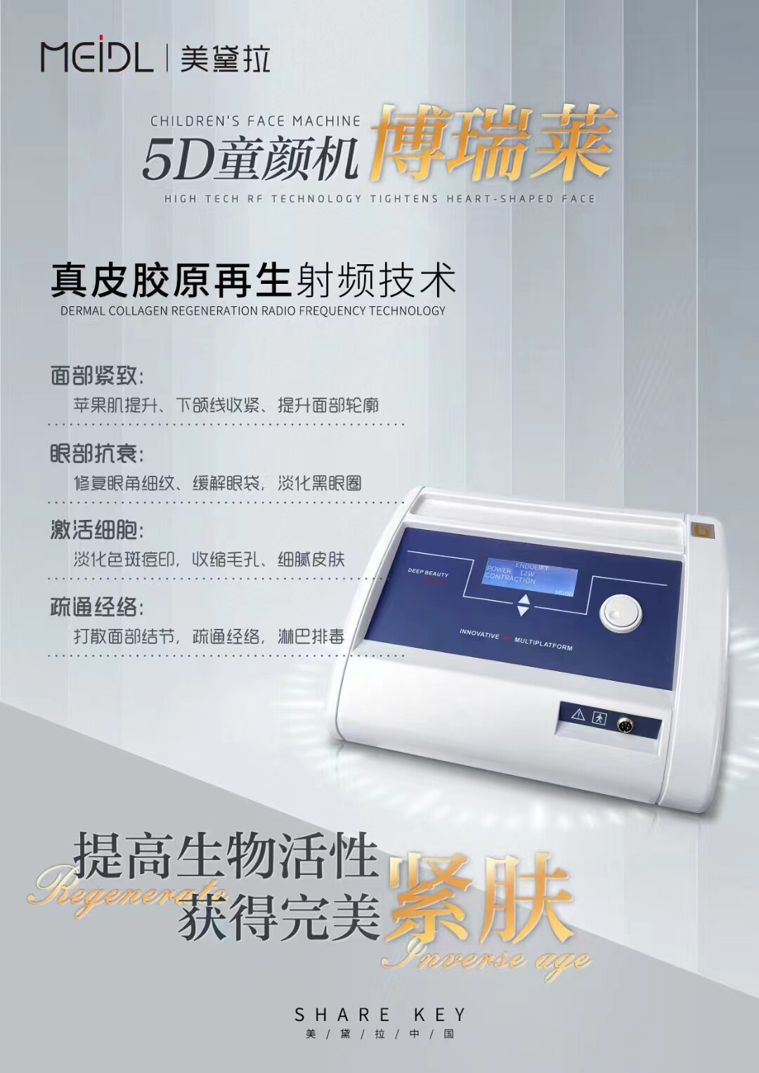 意大利博瑞莱brera童颜刀RE面部提拉紧致黄金点阵逆龄抗衰仪