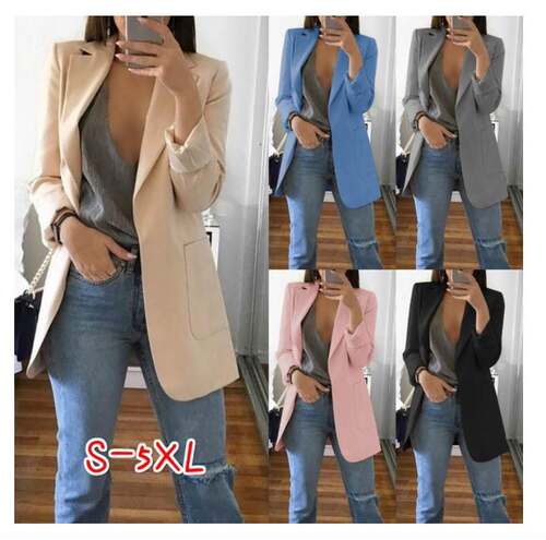 Women Ladies Fashion Casual Blazer Suit Jacket Coat Outwear
