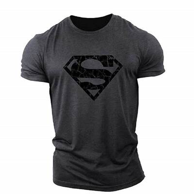 GYM T Shirt Streetwear 3D Tops for Men big Plus Size Summer