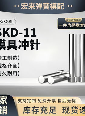 冲压模五金模具通用SKD11冲针模具配件T冲直径Φ1-8.9mm厂家批发