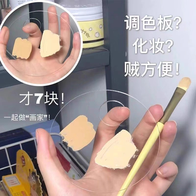 韩系ins风粉底调色盘化妆调色板 亚克力透明板调粉底液化妆师专用